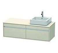 Duravit Ketho meuble sous-vasque KT6697R9191 140x55x42,6cm, pour Aufsatzbecken , découpe à droite, Taupe
