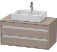 Duravit Meuble sous-vasque Ketho KT665504343 100×42,6×55cm 2 tiroirs basalte mat pour vasque à poser