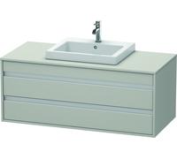 Ketho Duravit vasque KT675600707 120 x 55 cm, gris béton mat, pour vasque à encastrer au milieu, 2 tiroirs