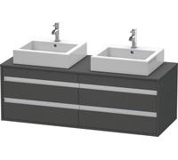 Duravit Meuble sous-vasque Ketho KT6657B4949 140x55x49,6cm, 4 tiroirs, graphite mat