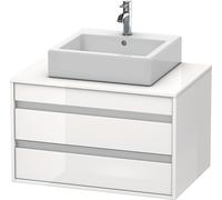 Duravit Meuble sous-vasque Ketho KT665402222 80 x 42,6 x 55 cm, 2 tiroirs, blanc brillant