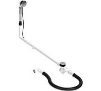 Duravit Kit d'évacuation et de trop-plein 792210000001000 Câble Bowden longueur 110 cm, d= 5,2 cm, avec tuyau d'évacuation flexible, chromé
