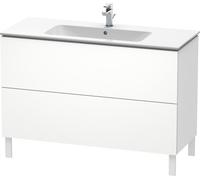 Duravit L-Cube bâti-support pour lavabo à poser, 2 tiroirs, 1220x704x481mm, LC662801818, Couleur: Décor blanc mat