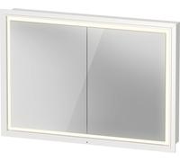 Duravit L-Cube armoire de toilette avec éclairage LED, 2 portes, Touch-LED, prise E, 1000x155x700mm, blanc, LC7652018181000