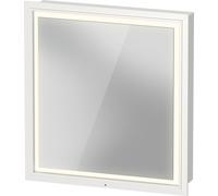 Duravit L-Cube armoire de toilette avec éclairage LED, blanc, 650x155x700mm, 1 porte, charnière à droite, Touch-LED, prise J, LC7650R18182000