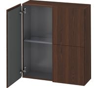 Duravit L-Cube armoires mi-hautes, 2 portes, 700x243x800mm, LC116706969, Couleur: Noyer brossé Placage bois véritable