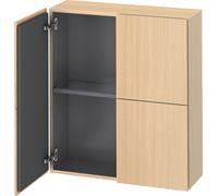 Duravit L-Cube armoires mi-hautes, 2 portes, 700x243x800mm, LC116707171, Couleur: Placage chêne méditerranéen en bois véritable