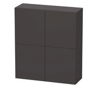 Duravit L-Cube armoire moyenne haute LC116708080 70x24,3x80cm, 2 portes, graphite super mat