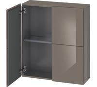 Duravit L-Cube armoires mi-hautes, 2 portes, 700x243x800mm, LC116708989, Couleur: Laque haute brillance Gris Flanelle