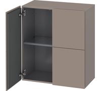 Duravit L-Cube armoires mi-hautes, 2 portes, 700x363x800mm, LC117704343, Couleur: Décor basalte mat