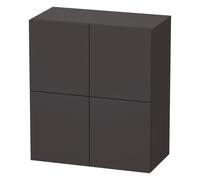 Duravit L-Cube armoires mi-hautes, 2 portes, 700x363x800mm, LC117708080, Couleur: Décor graphite super mat
