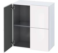 Duravit L-Cube armoires mi-hautes, 2 portes, 700x363x800mm, LC117708585, Couleur: Laque brillante blanche