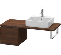 Duravit L-Cube Base pour console, largeur 420mm, profondeur 547mm, 1 tiroir, LC583106969, Couleur: Noyer brossé Placage bois véritable