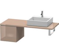 Duravit L-Cube Base pour console, largeur 420mm, profondeur 547mm, 1 tiroir, LC583108686, Couleur: Laque Cappuccino haute brillance