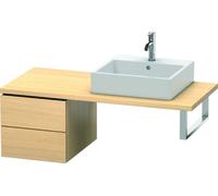Duravit L-Cube Base pour console, largeur 420mm, profondeur 547mm, 2 tiroirs, LC583607171, Couleur: Placage chêne méditerranéen en bois véritable