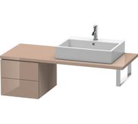 Duravit L-Cube Base pour console, largeur 420mm, profondeur 547mm, 2 tiroirs, LC583608686, Couleur: Laque Cappuccino haute brillance