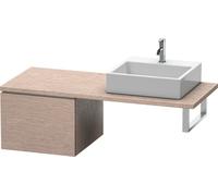 Duravit L-Cube Base pour console, largeur 520mm, profondeur 547mm, 1 tiroir, LC583201111, Couleur: chêne cachemire placage bois véritable