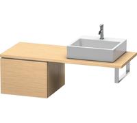 Duravit L-Cube Base pour console, largeur 520mm, profondeur 547mm, 1 tiroir, LC583201212, Couleur: Chêne brossé Placage bois véritable