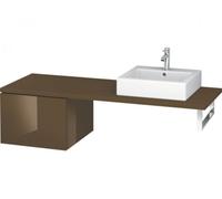 Duravit L-Cube Base pour console, largeur 520mm, profondeur 547mm, 1 tiroir, LC583206161, Couleur: Laque brillante marron olive