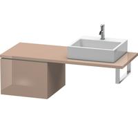 Duravit L-Cube Base pour console, largeur 520mm, profondeur 547mm, 1 tiroir, LC583208686, Couleur: Laque Cappuccino haute brillance