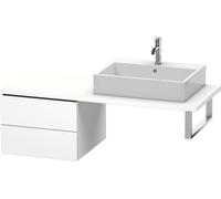 Duravit L-Cube Base pour console, largeur 520mm, profondeur 547mm, 2 tiroirs, LC583701818, Couleur: Décor blanc mat