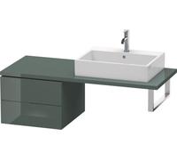 Duravit L-Cube Base pour console, largeur 520mm, profondeur 547mm, 2 tiroirs, LC583703838, Couleur: Laque Dolomiti Grey brillante