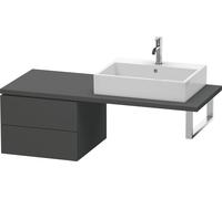 Duravit L-Cube Base pour console, largeur 520mm, profondeur 547mm, 2 tiroirs, LC583704949, Couleur: Décor graphite mat