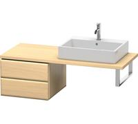Duravit L-Cube Base pour console, largeur 520mm, profondeur 547mm, 2 tiroirs, LC583707171, Couleur: Placage chêne méditerranéen en bois véritable