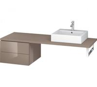 Duravit L-Cube Base pour console, largeur 520mm, profondeur 547mm, 2 tiroirs, LC583708686, Couleur: Laque Cappuccino haute brillance
