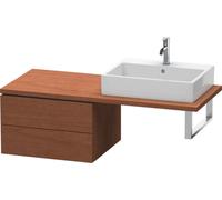 Duravit L-Cube meuble bas LC583801313 62 x 54,7 cm, noyer américain, pour console, 2 tiroirs