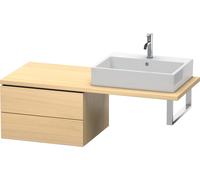Duravit L-Cube Base pour console, largeur 620mm, profondeur 547mm, 2 tiroirs, LC583807171, Couleur: Placage chêne méditerranéen en bois véritable
