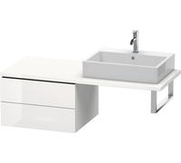 Duravit L-Cube Base pour console, largeur 620mm, profondeur 547mm, 2 tiroirs, LC583808585, Couleur: Laque brillante blanche