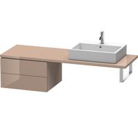 Duravit L-Cube Base pour console, largeur 620mm, profondeur 547mm, 2 tiroirs, LC583808686, Couleur: Laque Cappuccino haute brillance