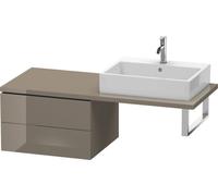 Duravit L-Cube Base pour console, largeur 620mm, profondeur 547mm, 2 tiroirs, LC583808989, Couleur: Laque haute brillance Gris Flanelle
