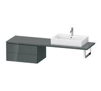 Duravit L-Cube Base pour console, largeur 820mm, profondeur 547mm, 2 tiroirs, LC585903838, Couleur: Laque Dolomiti Grey brillante
