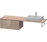 Duravit L-Cube Base pour console, largeur 820mm, profondeur 547mm, 2 tiroirs, LC585908686, Couleur: Laque Cappuccino haute brillance