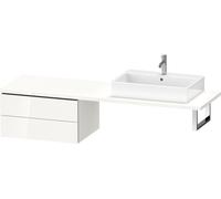 Duravit L-Cube Base pour console, largeur 820mm, profondeur 547mm, 2 tiroirs, LC585908989, Couleur: Laque haute brillance Gris Flanelle