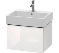 Duravit L-Cube bâti-support de lavabo suspendu, 1 tiroir, 584x394x459mm, LC617502222, Couleur: Décor blanc brillant