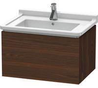 Duravit L-Cube bâti-support de lavabo suspendu, 1 tiroir, 670x408x469mm, LC616406969, Couleur: Noyer brossé Placage bois véritable