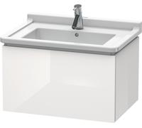 Duravit L-Cube bâti-support de lavabo suspendu, 1 tiroir, 670x408x469mm, LC616408585, Couleur: Laque brillante blanche