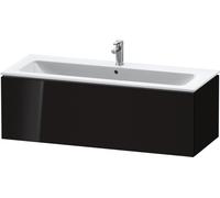 Duravit L-Cube bâti-support lavabo suspendu, 1 tiroir, 1220x400x481mm, LC614304040, Couleur: Laque noire brillante