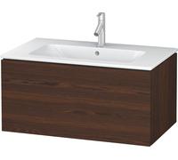 Duravit L-Cube bâti-support lavabo suspendu, 1 tiroir, 820x400x481mm, LC614106969, Couleur: Noyer brossé Placage bois véritable