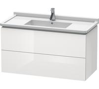 L-Cube Duravit vasque LC626602222 102 x 46,9 cm, blanc brillant, 2 tiroirs, suspendu