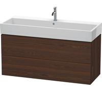 Duravit L-Cube bâti-support lavabo suspendu, 2 tiroirs, 1184x544x459mm, LC627906969, Couleur: Noyer brossé Placage bois véritable