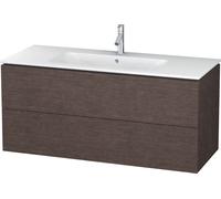 Duravit L-Cube bâti-support lavabo suspendu, 2 tiroirs, 1220x550x481mm, LC624307272, Couleur: placage en chêne véritable brossé foncé