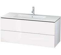 Duravit L-Cube bâti-support lavabo suspendu, 2 tiroirs, 1220x550x481mm, LC624308585, Couleur: Laque brillante blanche