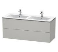 Duravit L-Cube meuble sous-vasque LC625800707 129x48,1x55cm, 2 tiroirs, mural, gris béton mat