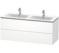 Duravit L-Cube Meuble sous-lavabo suspendu, 2 tiroirs, largeur : 1290mm, pour ME by Starck 233613, LC625801818, Couleur: Décor blanc mat