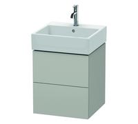 Duravit Vasque L-Cube LC627400707 48,4 x 45,9 cm gris béton mat, 2 tiroirs suspendu