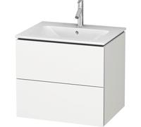 Duravit L-Cube bâti-support lavabo suspendu, 2 tiroirs, 620x550x481mm, LC624001818, Couleur: Décor blanc mat